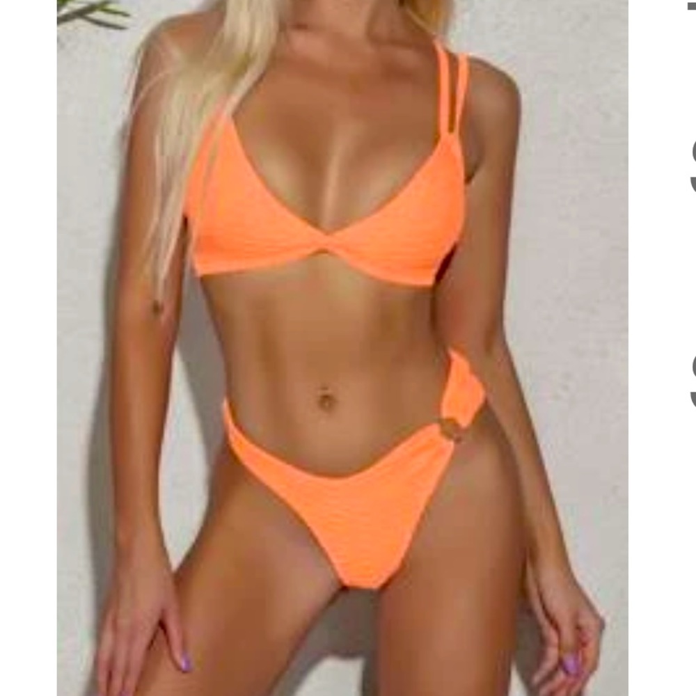 NWT Orange Textured Bikini